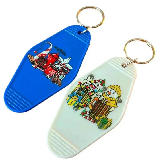 Holiday Key Tags, Snowman,Beer mug,Coffee, Cookies, Christmas (Set of 2) - Picture 1 of 6
